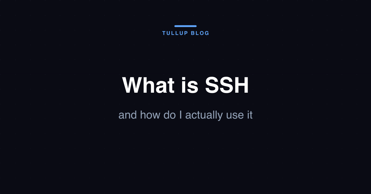 Thumbnail for "What is SSH and how do I actually use it"